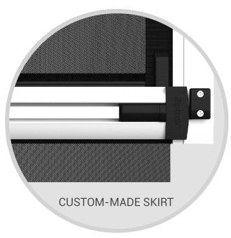 custom made skirt for ziptrak blinds